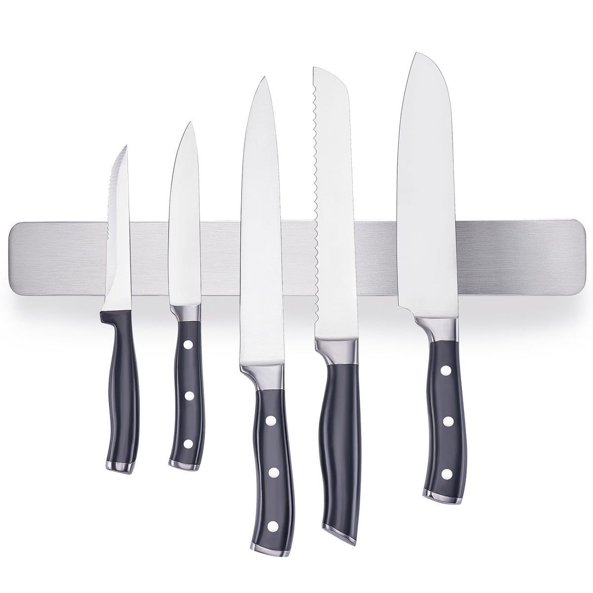Magnetic Knife Holder for Wall, 16 Inch Acacia Wood Knife Strip, No Drill