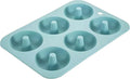 SoKalChw Thickened Silicone Cake Pan and Moldes Para Gelatinas, Heavy Duty Cake Mold for Baking, BPA Free, Mint Green (Donut 6-Cups / 1Pcs)