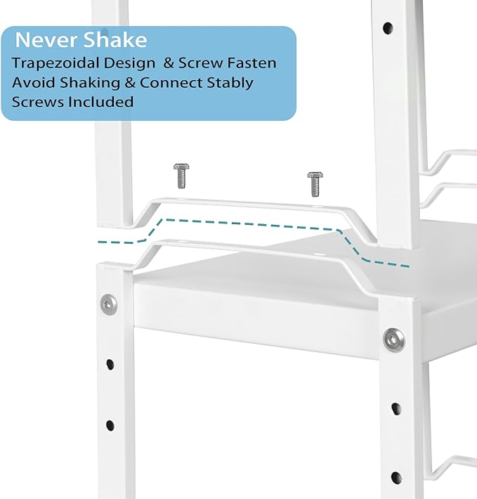4 Pack Kitchen Cabinet Shelves Organizers, Kitchen Counter Storage Shelf Spice Rack, Expandable Length, Adjustable Height, Stackable, Sturdy 30LBS Bearing, Small Cupboard Tabletop Organizer Shelf Rack