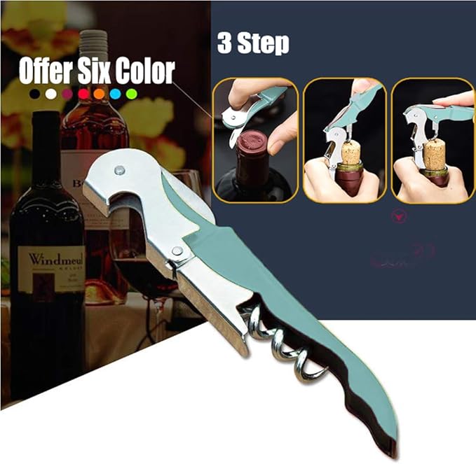 Professional Waiter Corkscrew Wine Openers Set(2PCS), Heavy Duty Stainless Steel Hinges Wine Key for Restaurant Waiters, Sommelier, Bartenders