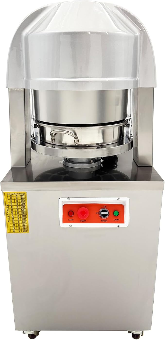 HQHAOTWU Electric Automatic Dough Divider 36pcs, Commercial Dough Dividing Cutting Machine, Stainless Steel Dough Cutter for Bakery, Pizzeria, 110V