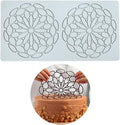 Silicone Molds 3D Hollow Leaf Chocolate Molds Honeycomb Bee Candy Mold Flower Pattern Fondant Mold Cake Topper Sugar Craft Decoration (J_Flower_10.4 * 5.28 * 0.12inch)