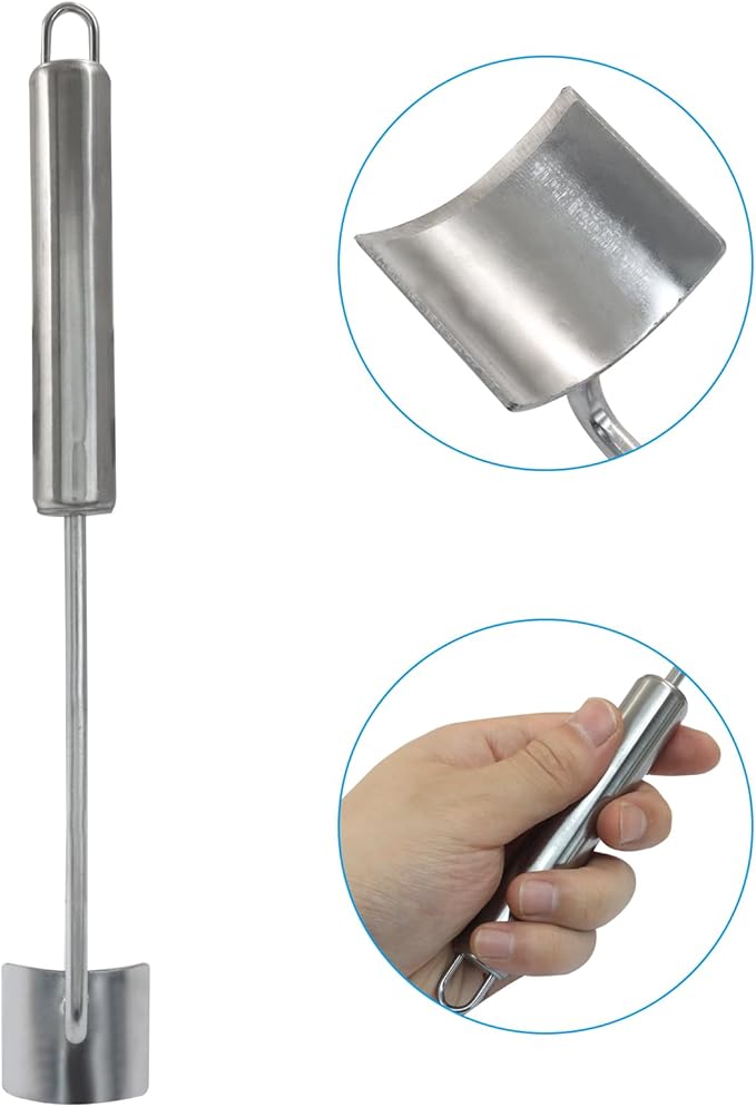 Kemcatui Stainless Steel Corn Peeler, Long Handle Corn Stripper