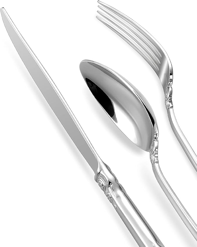 KEAWELL Luxury 20-Piece 18/10 Stainless Steel Flatware Set (Silver)