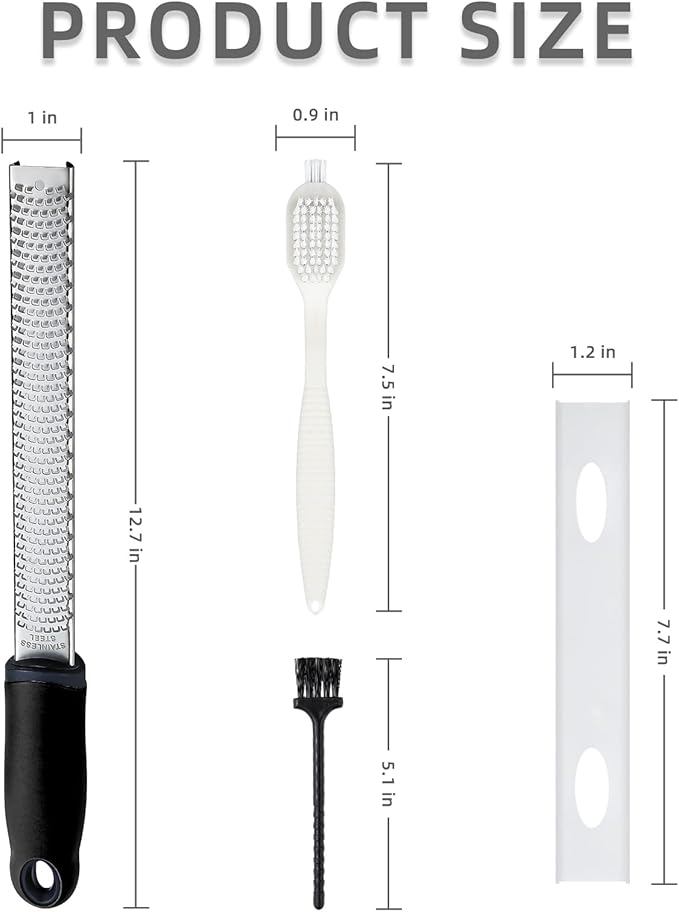 Koythin Black Handle Lemon Zester Cheese Grater Tool