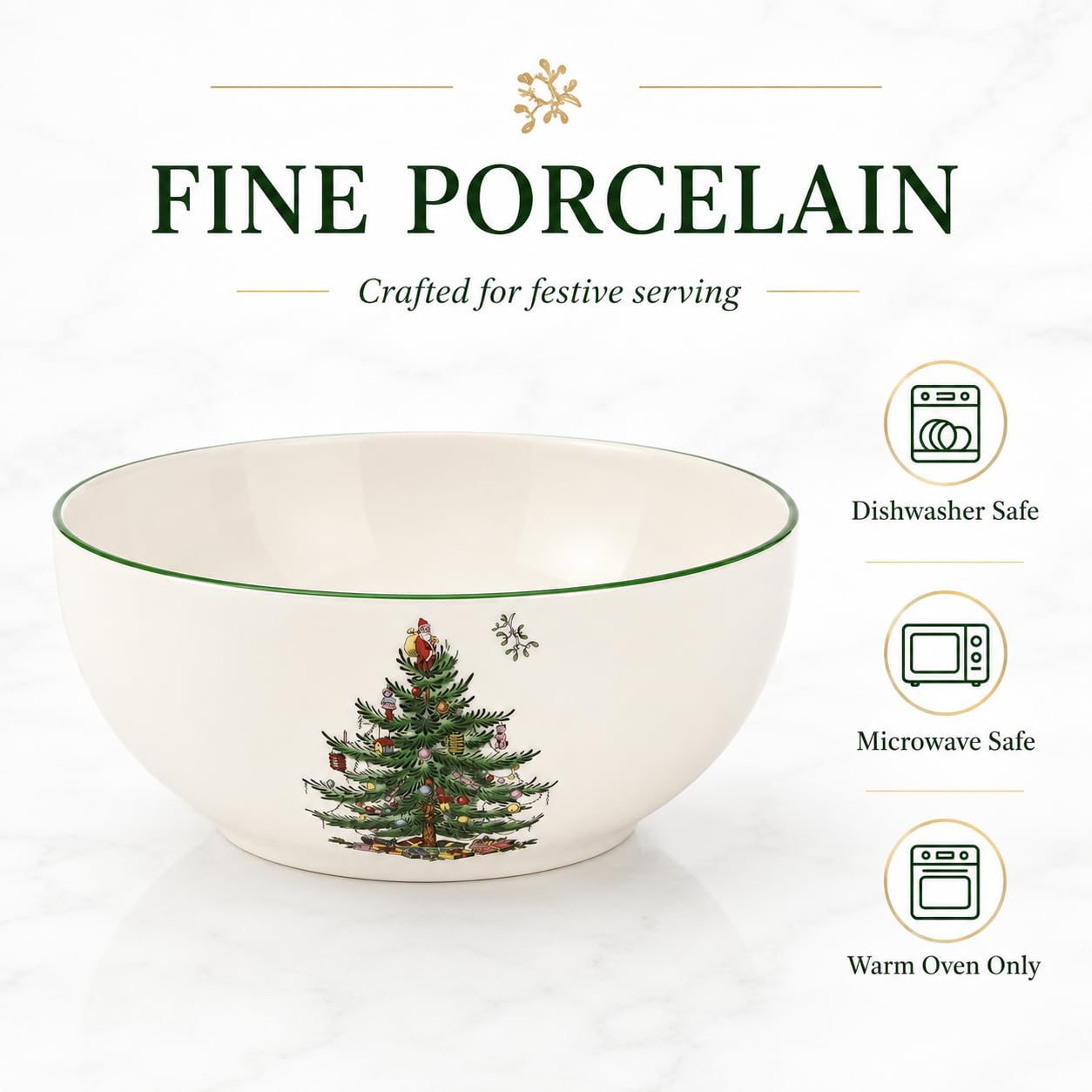 Spode – Christmas Tree Christmas Tree Medium Round Bowl