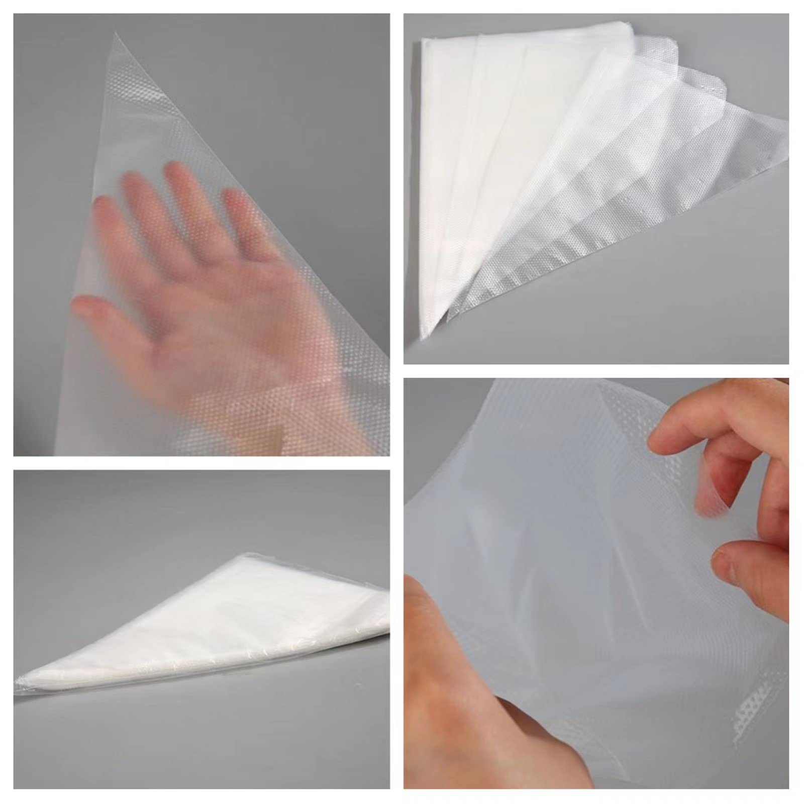 AMBESTAR Disposable Piping Bags 18 inch, 200 Pcs Disposable Piping Bags, Disposable Large Pastry Bags for Cupcake, Cake Disposable Decorating Bags for Frosting
