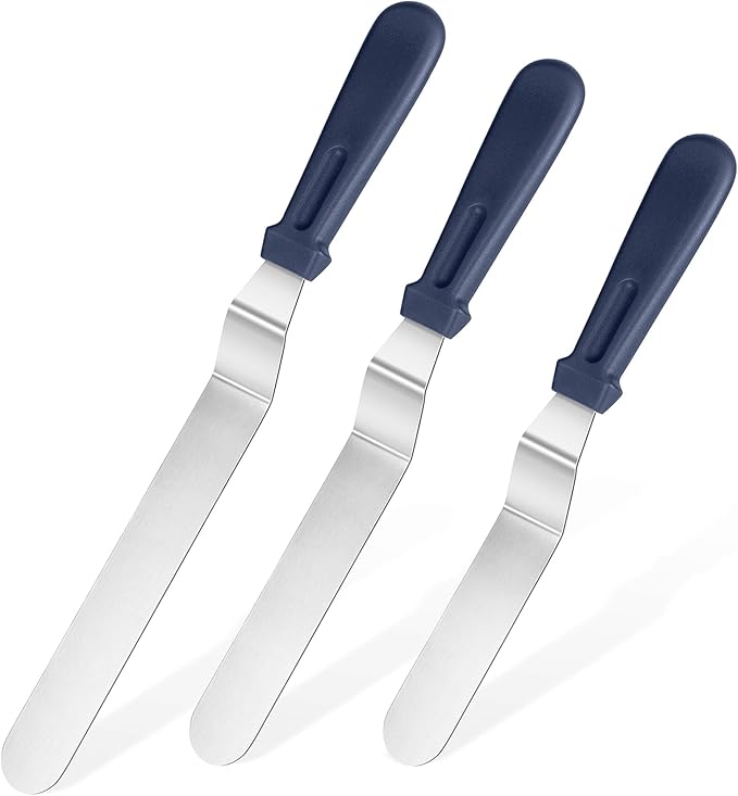 U-Taste Offset Icing Spatula Set, Cake Frosting Spreader, Midnight Blue