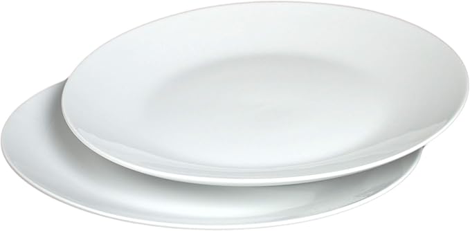 Festcool 14" White Porcelain Serving Platters Plate, Set of 2