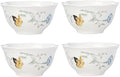 Lenox Butterfly Meadow Porcelain 4-Piece Rice Bowl Set for 4, 16oz