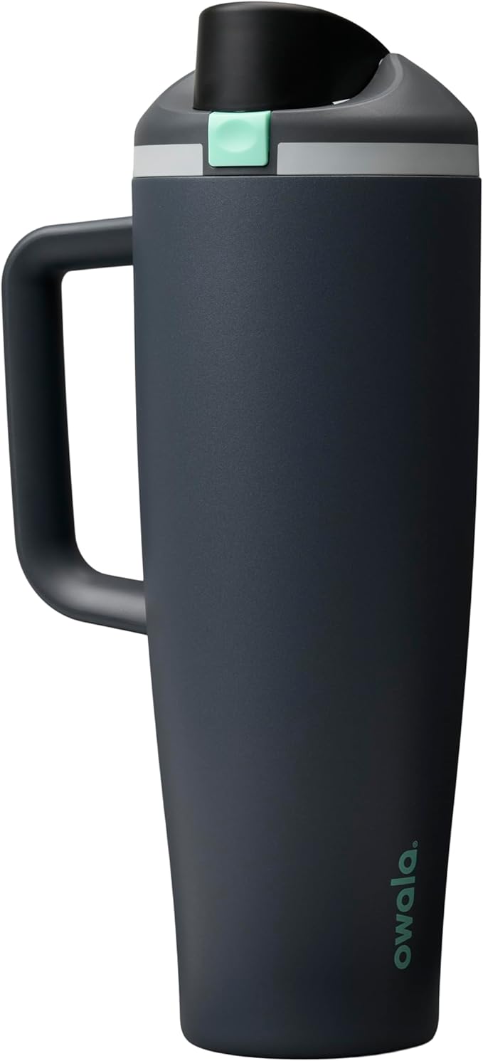 Owala FreeSip Tumbler Stainless Steel Water Bottle 40 oz Foggy Tide