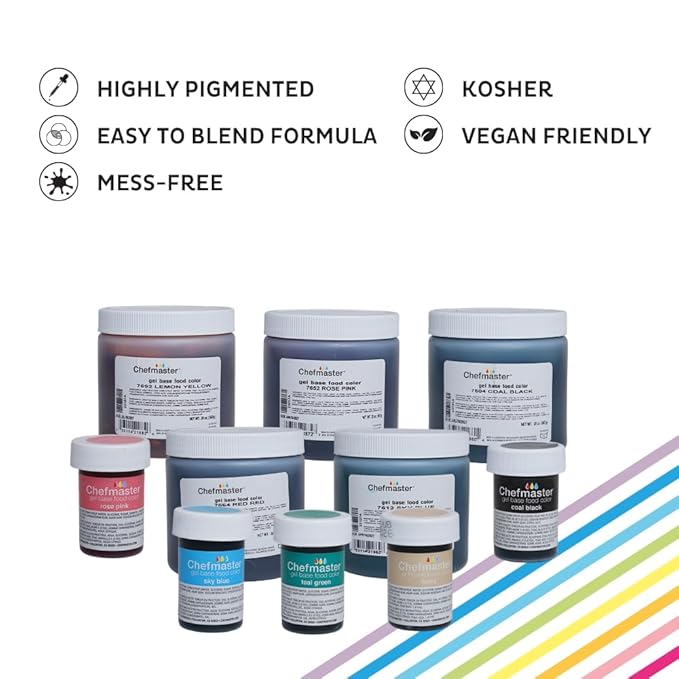 Chefmaster Burgundy Gel Food Coloring | Vibrant, Fade-Resistant Dye for Icing, Frosting, Fondant | Easy-to-Use | 1 oz | USA Made
