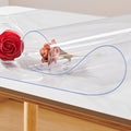 NECAUX Clear PVC Table Cover Protector 23.6 x 39.4 Inch 1.5mm Thick
