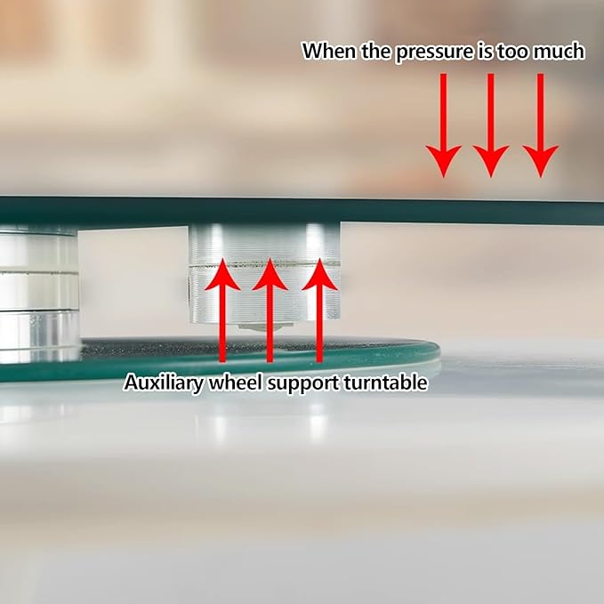 DSEWTEZXI Restaurant Glass Rotating Centerpiece Tray, Commercial Cake Serving Lazy Susan Turntable, Rotating Serving Tray for Dining Table, Lazy Susan for Table top, for Home, Party, Hotel