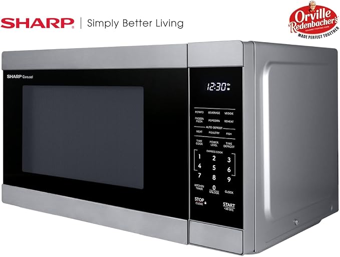 Sharp SMC1162KS 1.1 cu. ft. 1000W Stainless Steel Countertop Microwave Oven