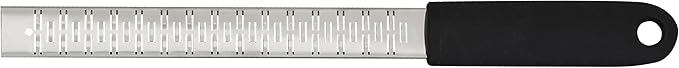 Winco Black Stainless Steel Grater Soft Grip, Ribbon