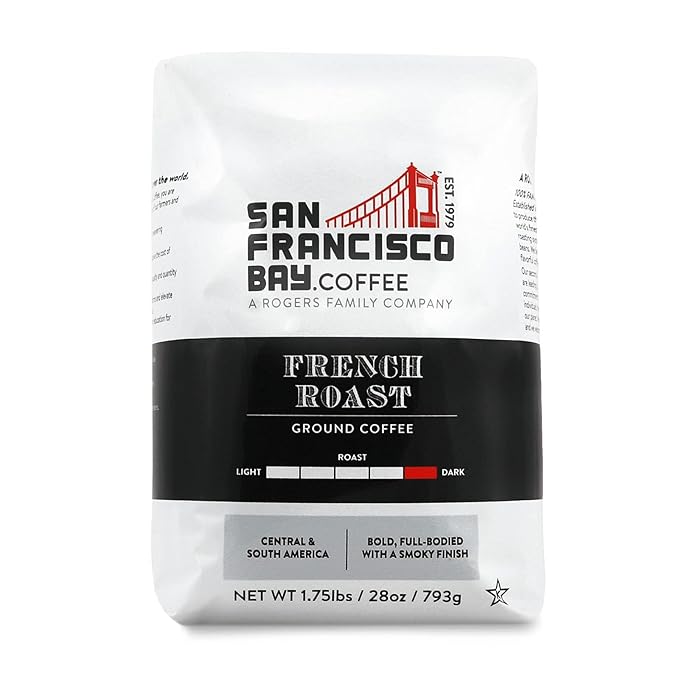 San Francisco Bay Coffee French Roast Ground Coffee, 28 oz bag