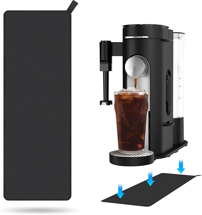 Xykzra Sliding Pad for Ninja Single Serve Coffee Maker PB051 and PB041, Anti Slip Base Sliding Mat for Fast Moving, with Hanging Strap, Accessories Fit for Ninja Coffee Machine PB051/PB041, Black
