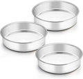 TeamFar 8 Inch Cake Pan, 3 Pcs Round Cake Pan Tier Cake Pan Set