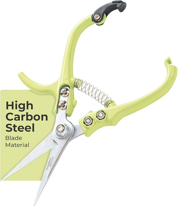 Modern Sprout Pruning Shears- Garden Snips-Herb Scissors- Chartreuse 1-Pack