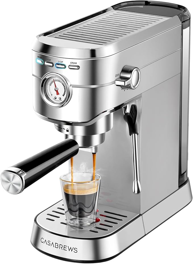 CASABREWS CM5418 Compact Espresso Machine with Milk Frothing Steam Wand