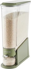 UFORU Slim Rice Dispenser 22 LB,Clear Rice Storage for Small Spaces