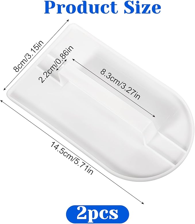 XLIUAX 2 PCS Fondant Smoother, White Plastic Fondant Icing Smoother