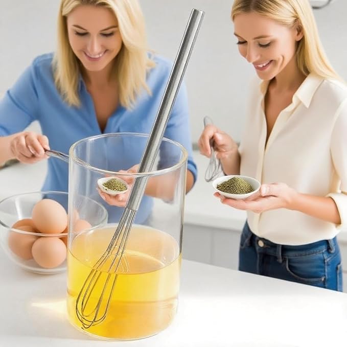 FLYINGSEA Whisks,Mini whisk,Small whisk,Cooking and Kitchen Gadget 1 Pcs.