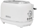 Haden Chelsea 2-Slice Wide Slot Stainless Steel Toaster with Adjustable Browning Control & Non-Slip Feet, Ivory & Chrome