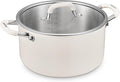 BEZIA 10QT Fully Clad 3-Ply Stainless Steel Stock Pot with Lid, Cooking Pot