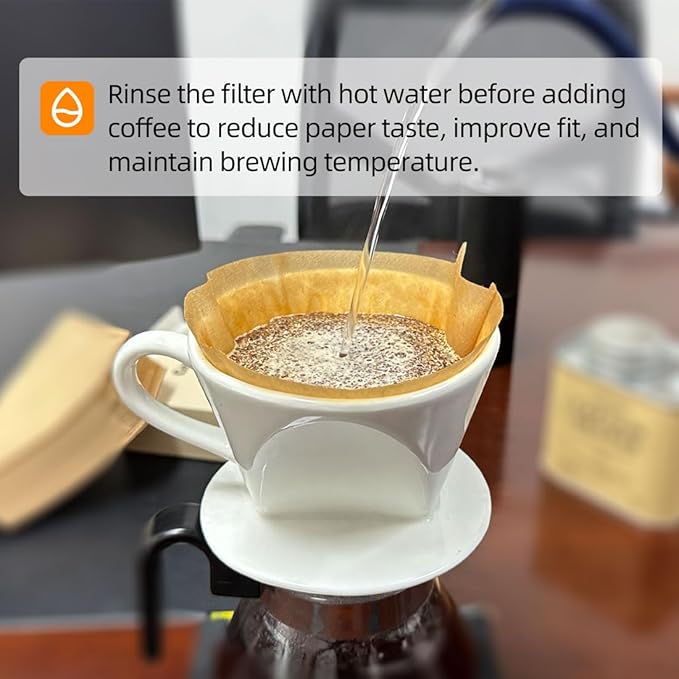 Coffee Filters 2, 2 Coffee Filters Cone, Unbleached Paper Coffee Filter #2, Fit for 2-6 Cup Pour Over and Drip Coffee Maker, 100 Count