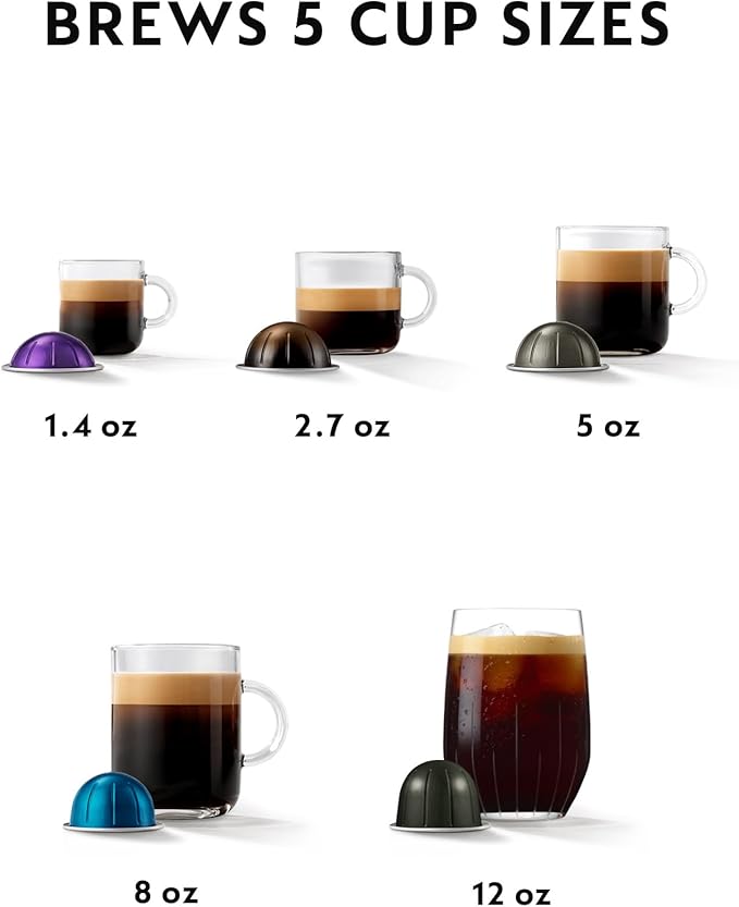 Nespresso Vertuo Pop+ Coffee Machine & Samra Origins Pods by De'Longhi