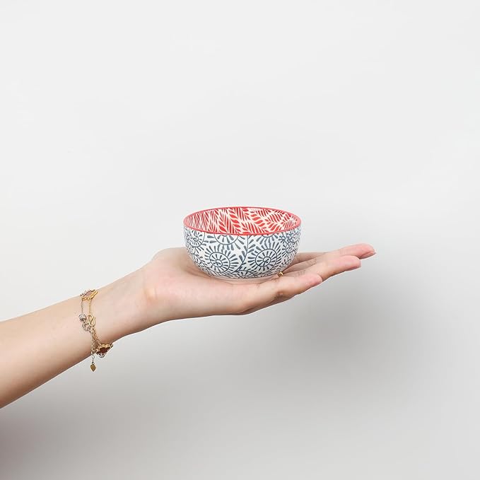 Selamica Ceramic 4 OZ Dipping Bowls Set of 6, Assorted Colors