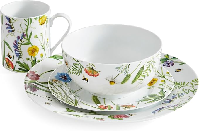 Portmeirion Home 16-Piece Dinnerware Set - Bumble Bee, Set of 16