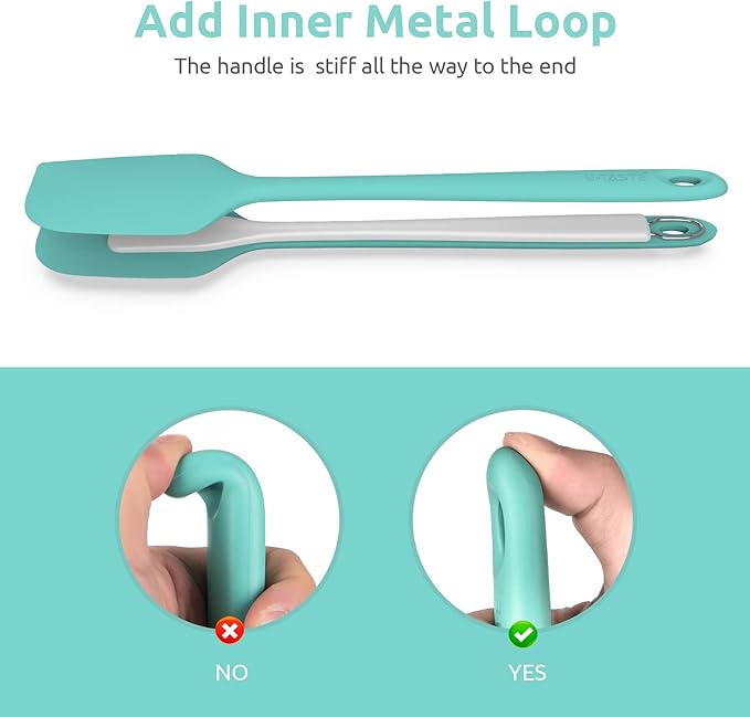 U-Taste 14in Extra Large Silicone Spatula, 600°F Heat Resistant, Aqua Sky