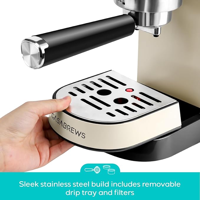 CASABREWS CM5418 Espresso Maker, Compact Espresso Machine with Milk Frother