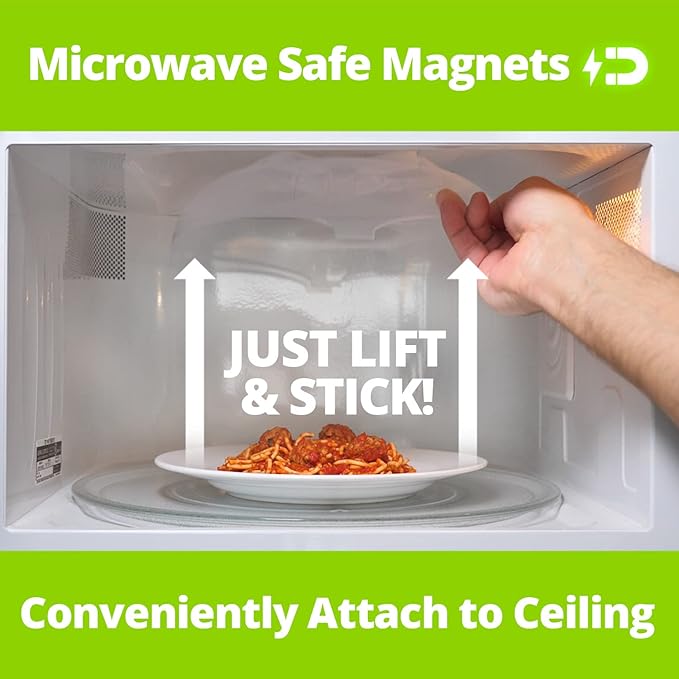 HOVER COVER Magnetic Microwave Splatter Cover for Food - 12" - Ivory White