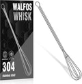 Walfos Long Small Whisks Skinny Little Whisk 10 inch Tiny Mini Whisk With Long Handle for Mixing Sauces, Coffee, Cooking,Beating, Blending Ingredients,