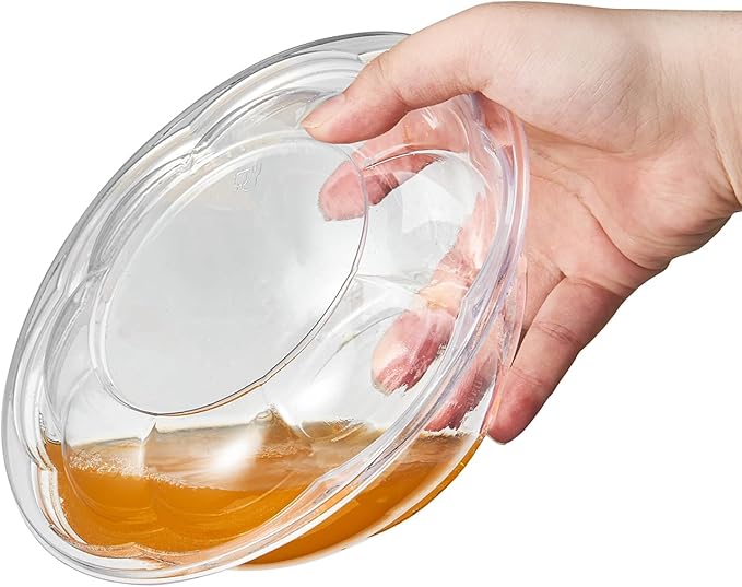 Jaluxing [18 oz. 50 Sets Clear Plastic Salad Bowls with Airtight Lids Disposable To Go Mixing Containers Serving for Fruit, Quinoa, Lunch and Meal Prep