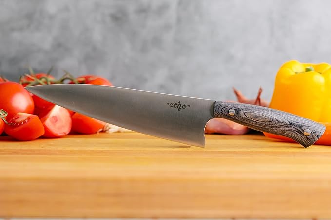 Middleton Made Knives Echo 8 Inch Chef Knife, AEB-L Stainless, Charcoal