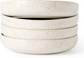 famiware Milkyway 33 oz Pasta Bowls Set of 4, Creamy White