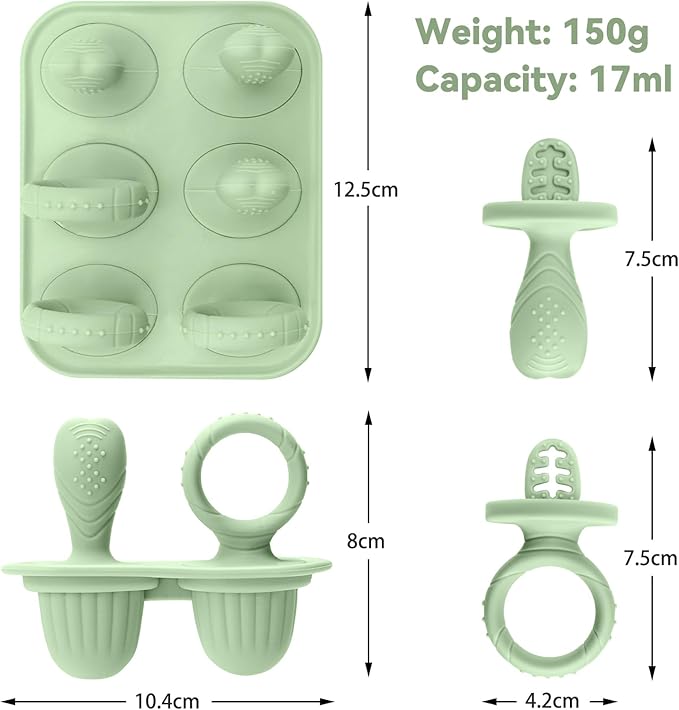 Silicone Toddlers Popsicle Molds with Sticks