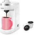 CHULUX Mini Single Serve Coffee Maker, Portable Pod Coffee Machine, White