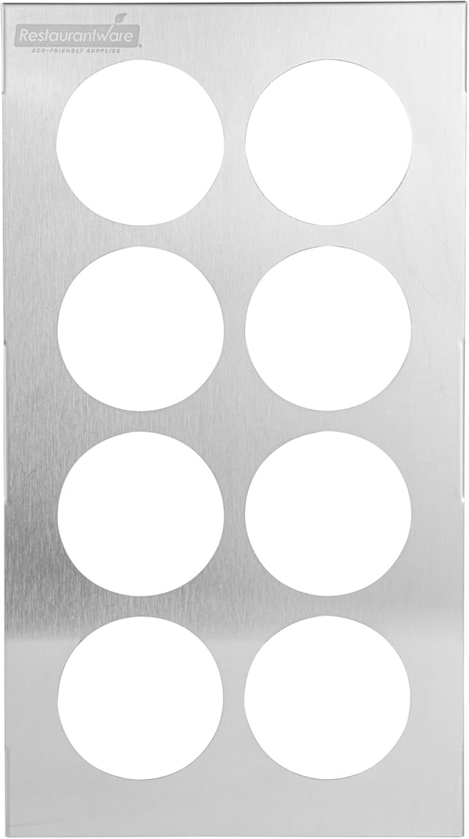 Restaurantware Squeeze Bottle Organizer - 1 Count - 12.795 x 7.087 x 0.394 Inches Stainless Steel Condiment Holder - Pan-Compatible Bottle Holder - Silver