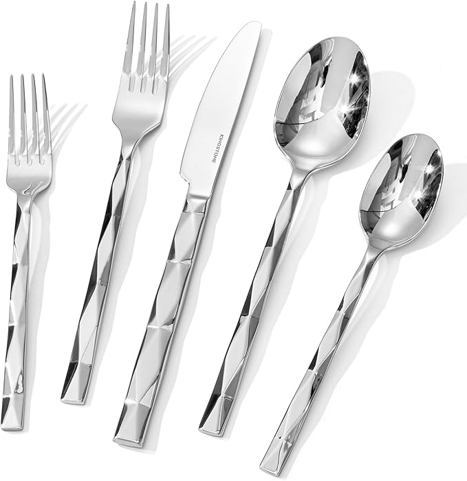 30 Piece 18/10 Silverware Set, Stainless Steel Flatware Cutlery set for 6