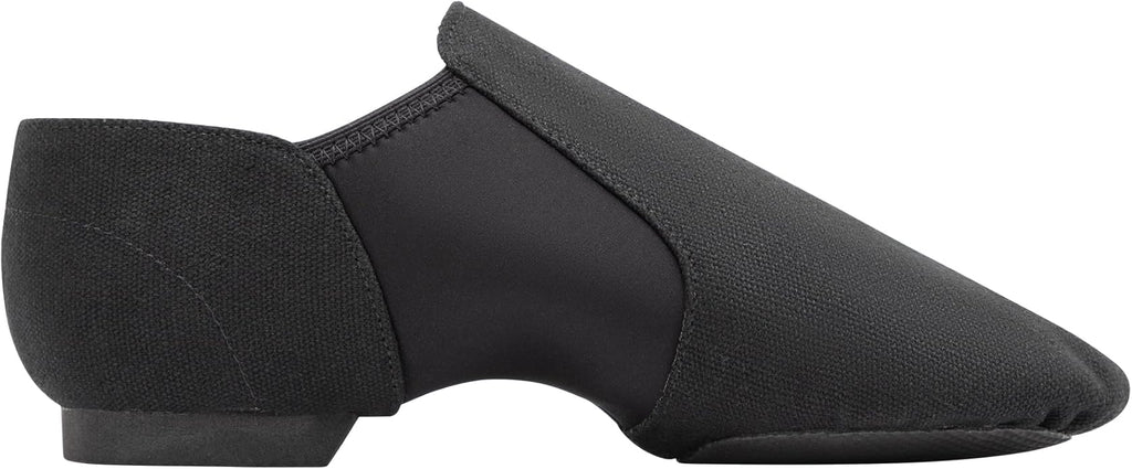 Linodes Unisex 09 Canvas Upper Slip-on Jazz Shoe for Women and Men's Dance Shoes-Black 9M