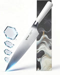 8 Inch Chef Knife – German Stainless Steel, Ivory White Handle