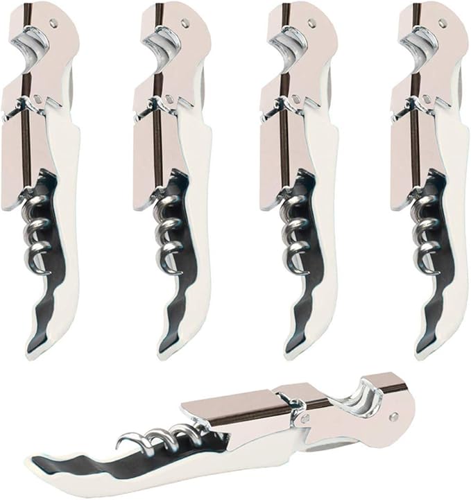 Professional Waiter Corkscrew Wine Openers Set(4PCS), Heavy Duty Stainless Steel Hinges Wine Key for Restaurant Waiters, Sommelier, Bartenders