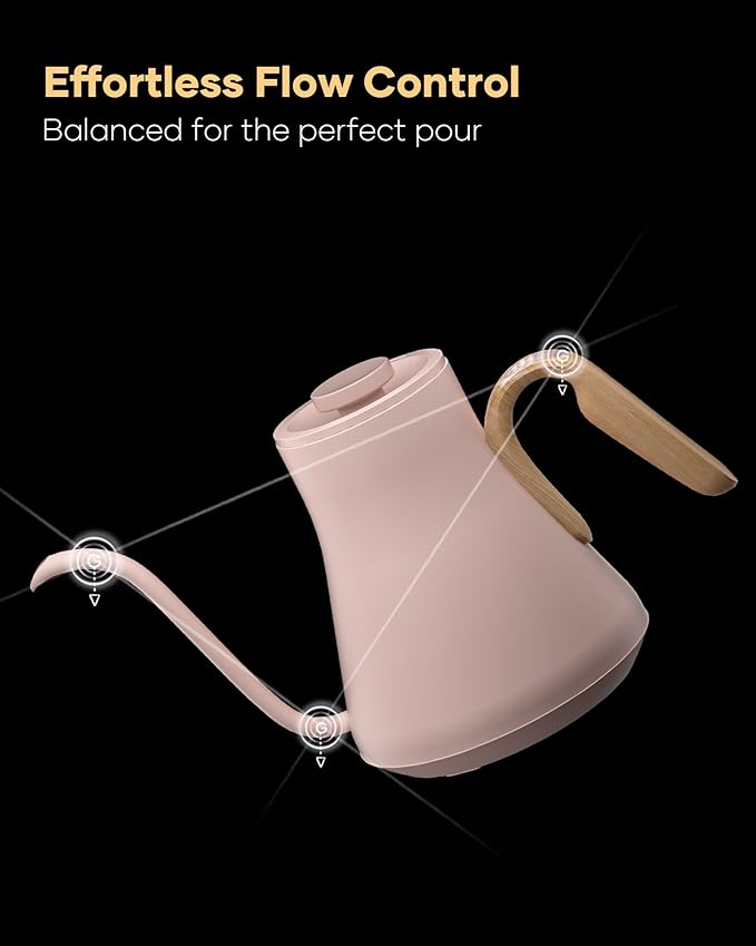 INTASTING Gooseneck Electric Kettle with ±1℉ Temperature Control 0.9 Liter