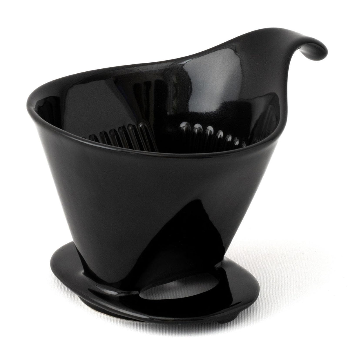 ZERO JAPAN - Bee House Pour Over Coffee Dripper - Ceramic Coffee Maker with Elegant Peek Hole, Drip Cone Brewer Coffee Gifts, Brewing Accessories - Noble Black, Standard Size